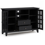 Acadian - Handcrafted Tall TV Media Stand by Simpli-Home | Bel Furniture