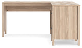 Battelle - Tan - 60" Home Office Desk With Return by Signature Design by Ashley® | Bel Furniture