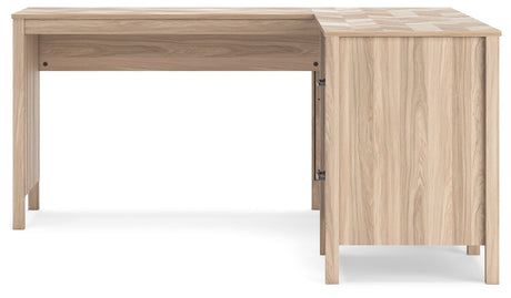 Battelle - Tan - 60" Home Office Desk With Return by Signature Design by Ashley® | Bel Furniture