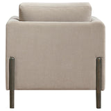 Islington - Fabric Upholstered Panel Arm Accent Chair - Taupe