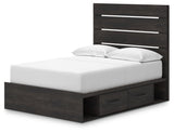 Hollivern - Panel Bed With Storage