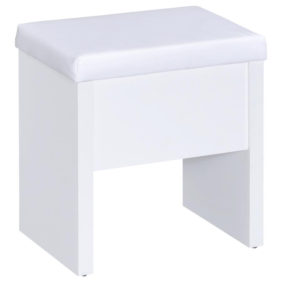 Harvey - 2-piece Vanity Set with Lift-Top Stool by CoasterEssence | Bel Furniture