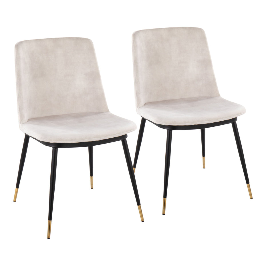 Wanda - Contemporary Chair (Set of 2) - Black / Beige