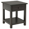 Payne - 1 Drawers Wood End Table with Shelf Black by Coaster Fine Furniture | Bel Furniture