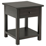 Payne - 1 Drawers Wood End Table with Shelf Black by Coaster Fine Furniture | Bel Furniture