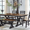 Wildenauer - Dining Room Set Dark Brown 6 Pc. Table, 4 Chairs, Bench by Signature Design by Ashley® | Bel Furniture