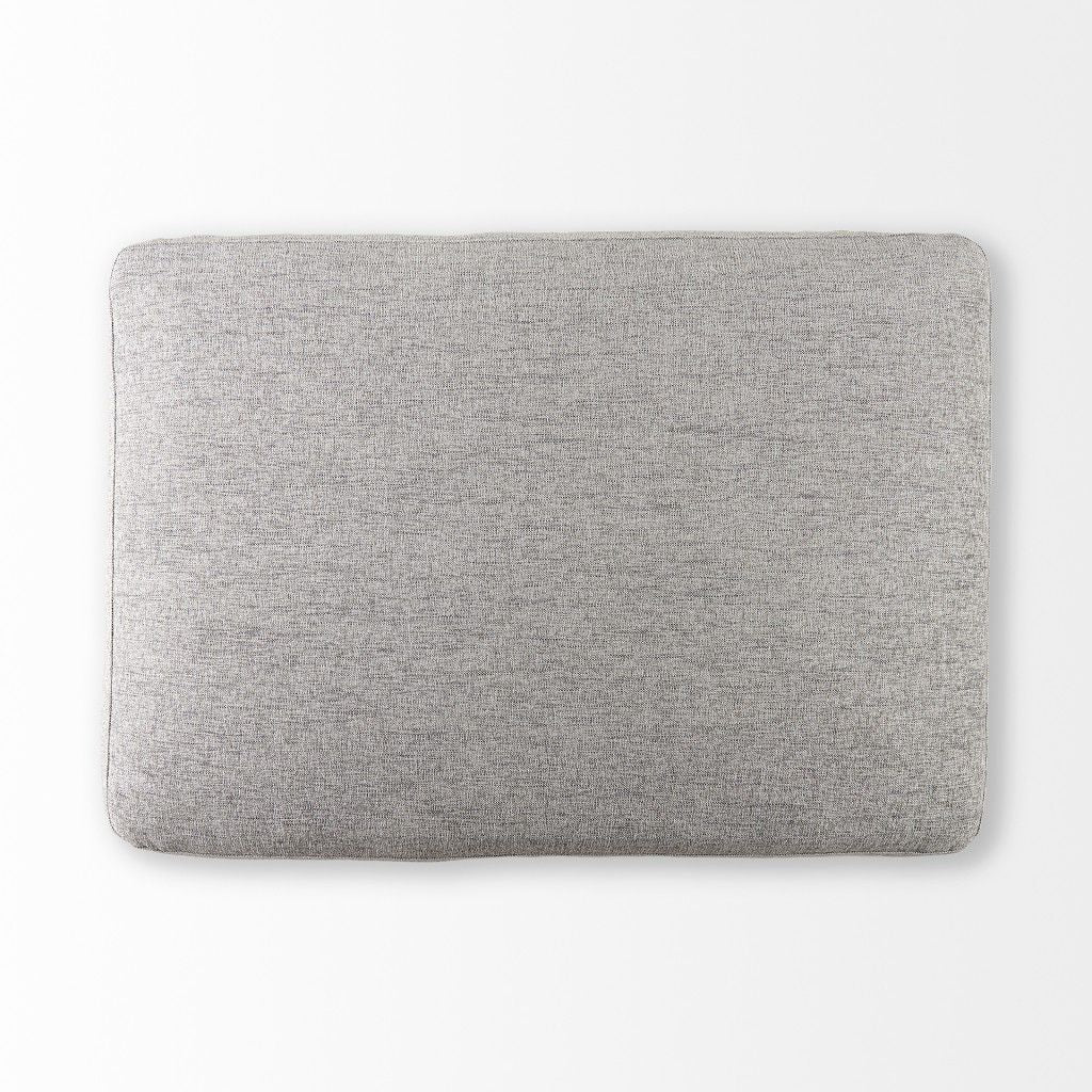 Polyester Cocktail Ottoman - Gray / Brown