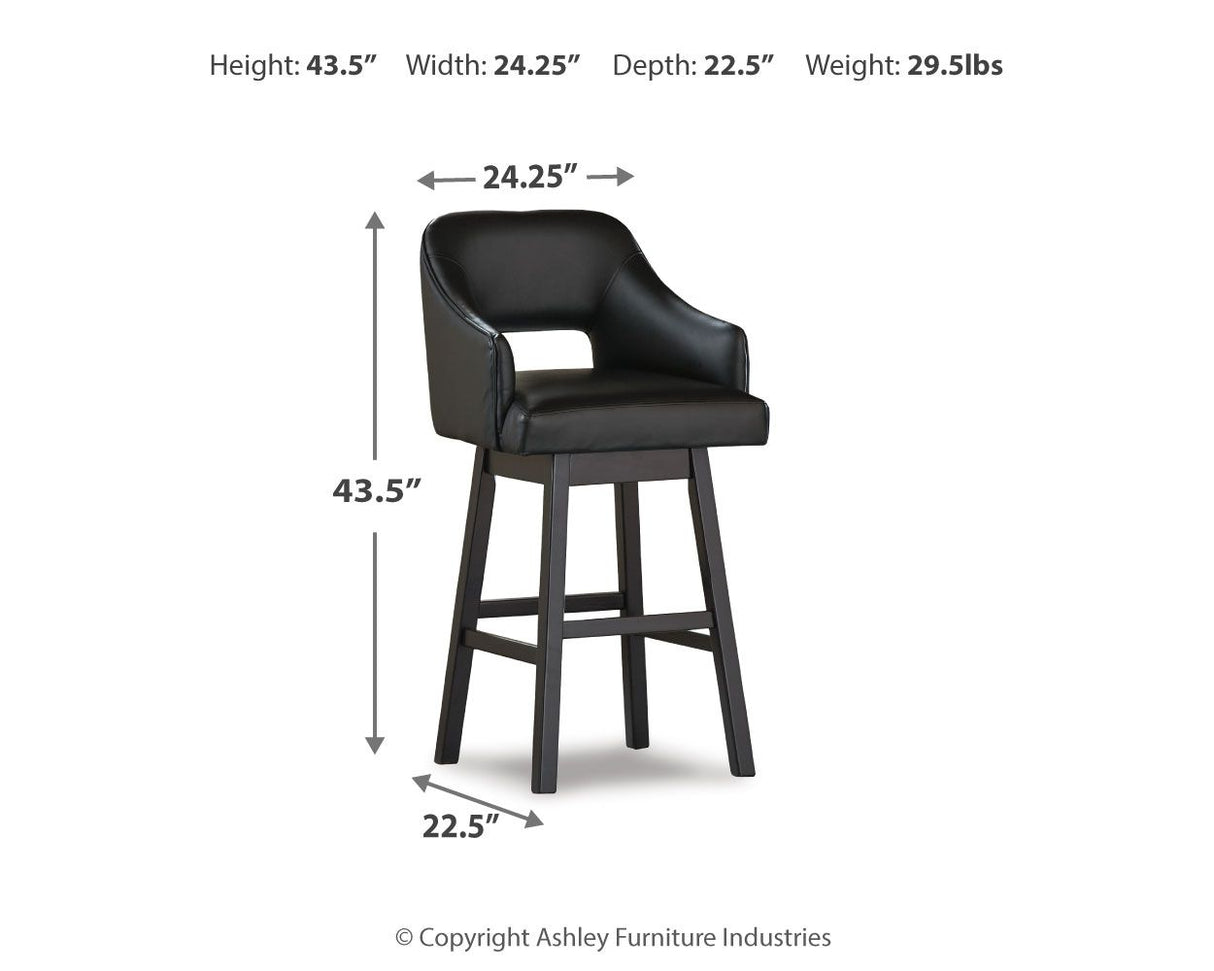 Tallenger - Upholstered Swivel Barstool (Set of 2) by Signature Design by Ashley® | Bel Furniture