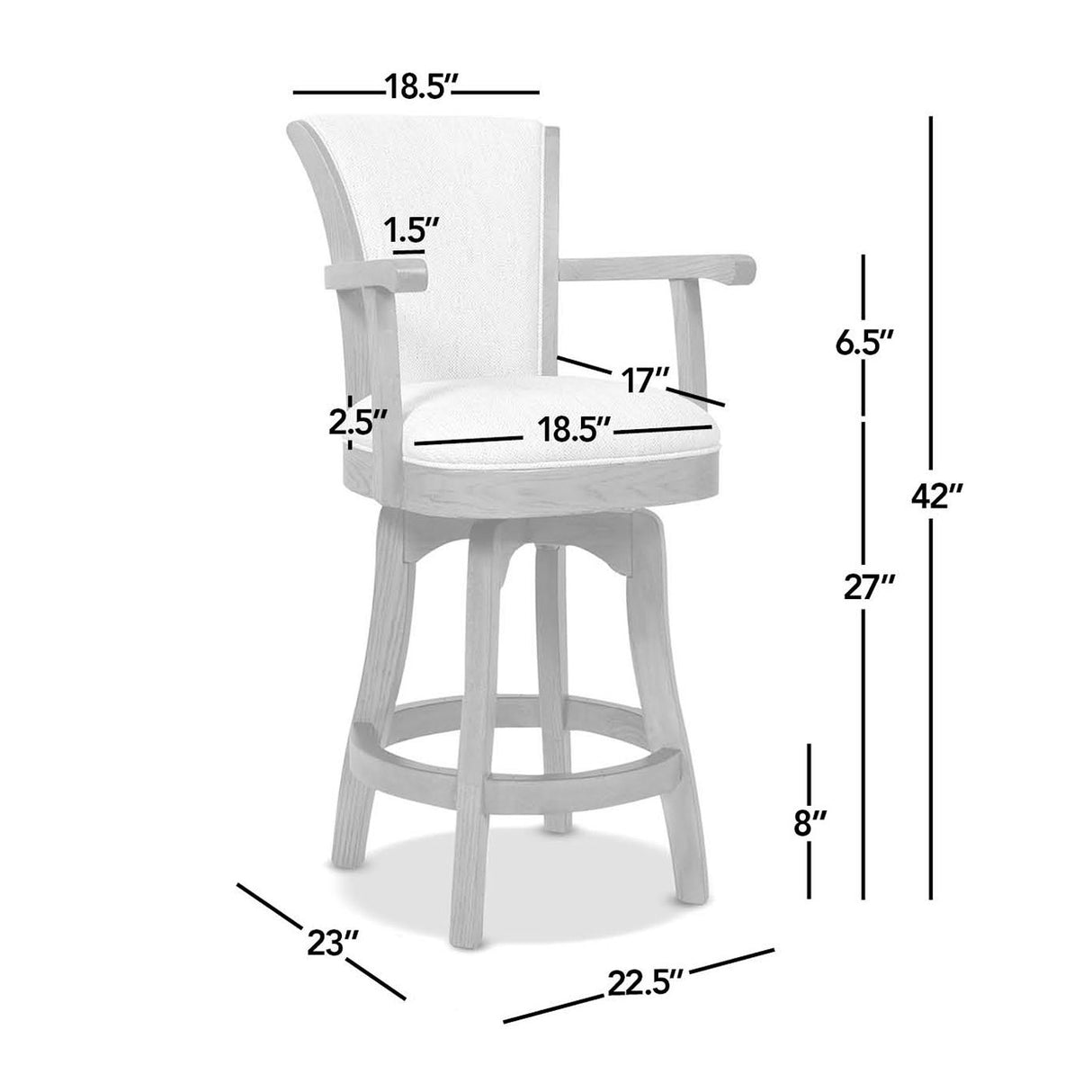 Williams - Swivel Counter Height Bar Stool by Jennifer Taylor Home | Bel Furniture