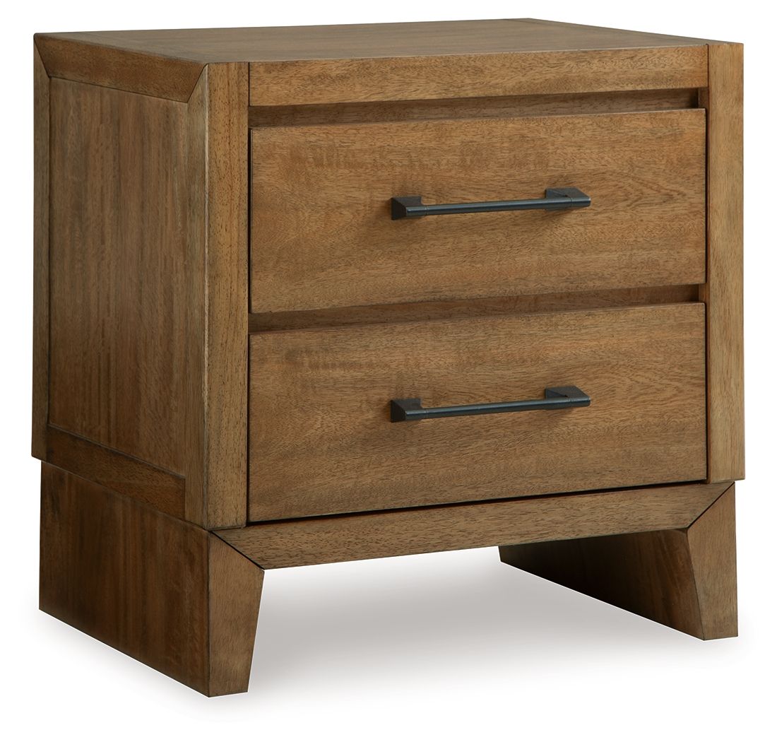 Sherbana - Light Brown - Two Drawer Night Stand by Signature Design by Ashley® | Bel Furniture