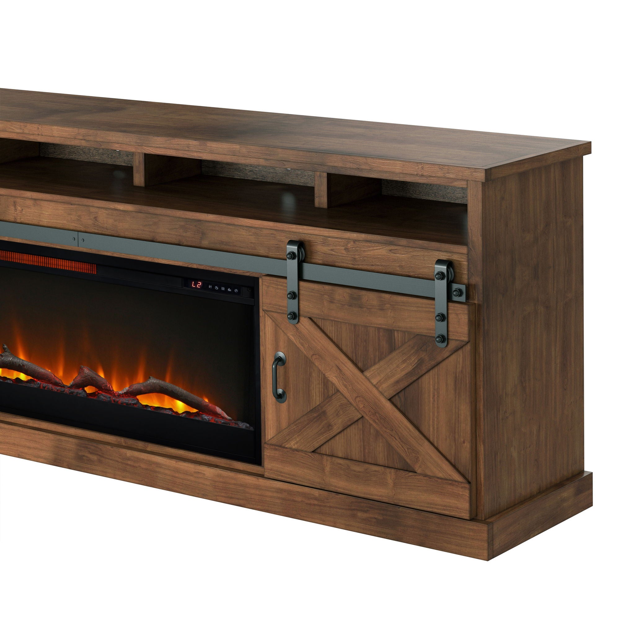 Farmhouse - Electric Fireplace TV Stand For TV