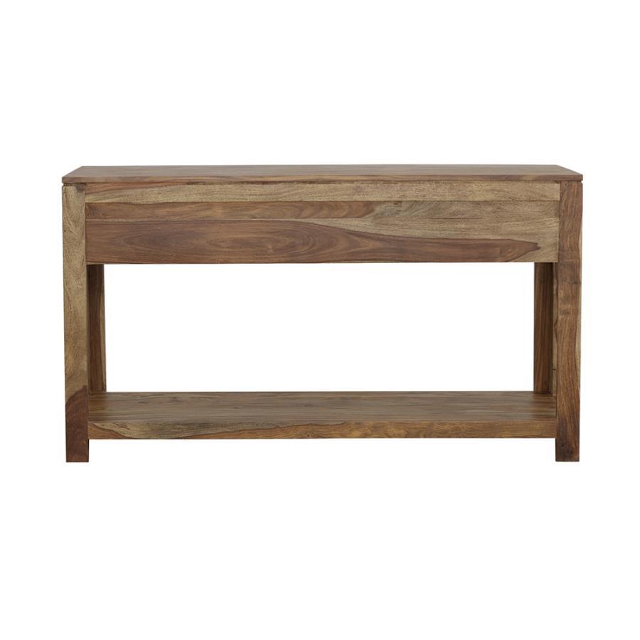 Esther - 3-Drawer Wood Console Table - Natural Sheesham by CoasterElevations | Bel Furniture