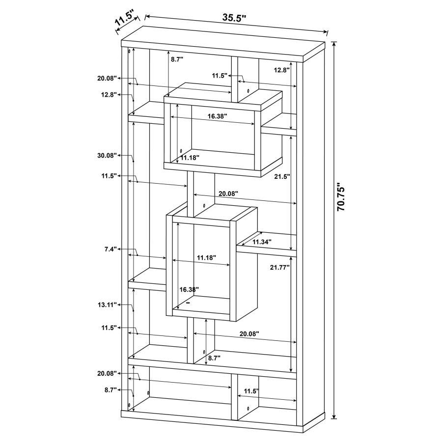 Corey - 8-Shelf Bookshelf