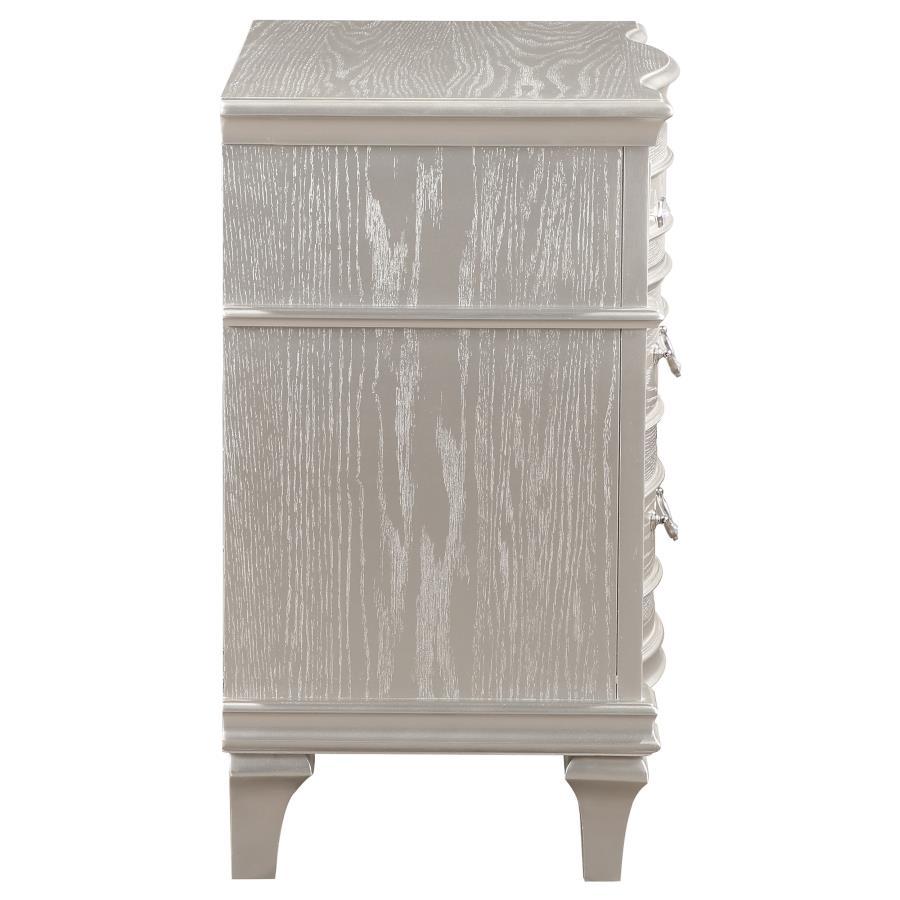 Evangeline - 3-Drawer Nightstand - Silver Oak by CoasterElevations | Bel Furniture