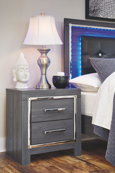 Lodanna - Gray - Two Drawer Night Stand by Signature Design by Ashley® | Bel Furniture