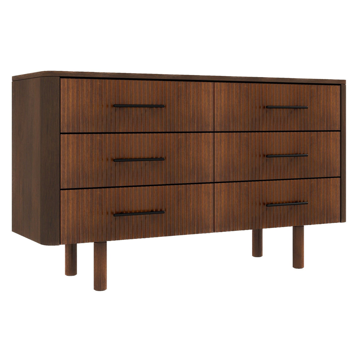 Logan - Mid-Century Modern Dresser With 6 Drawers - Brown by Ashcroft Furniture | Bel Furniture