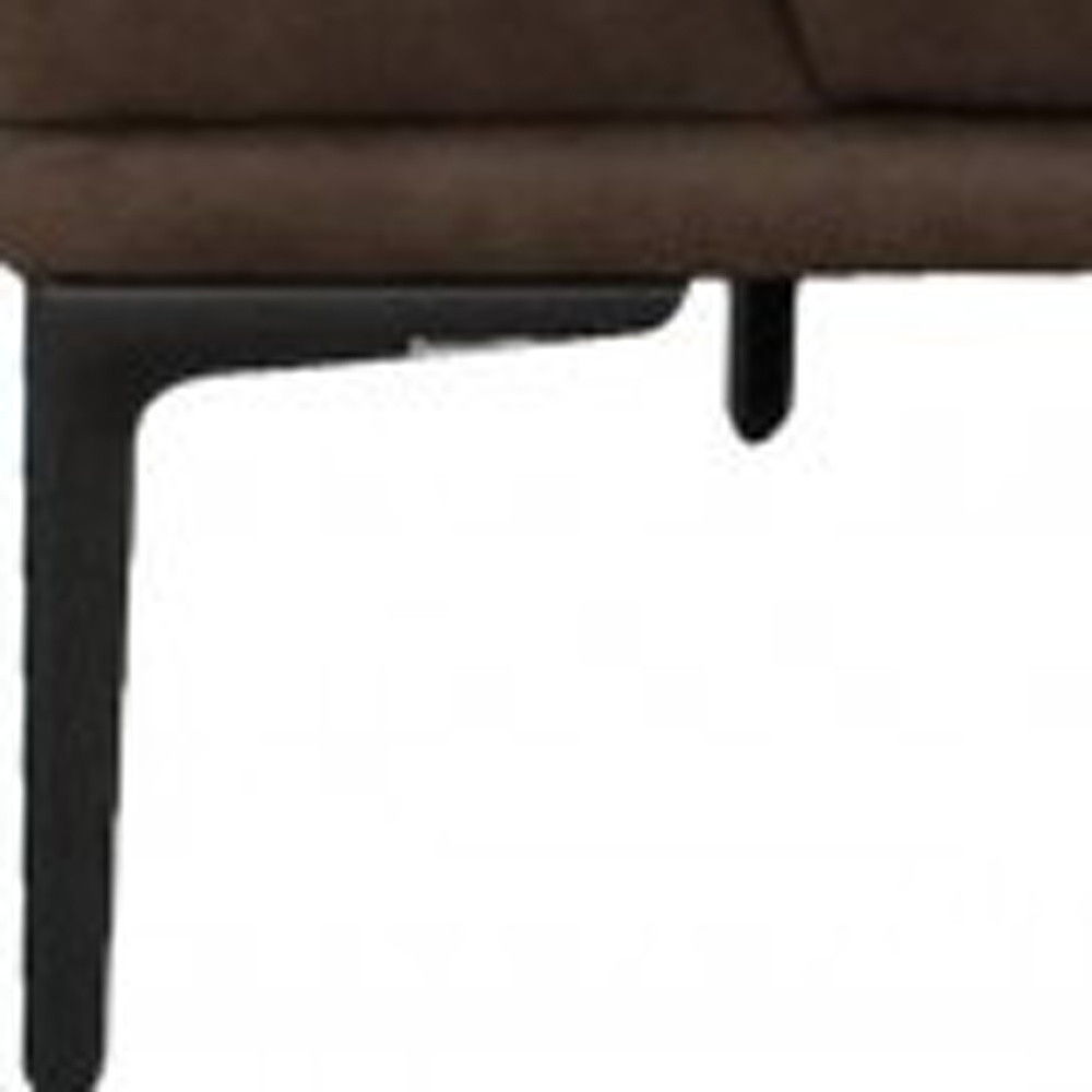 Sofa With Black Legs - Brown