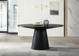 Jasper - Wide Contemporary Round Dining Table by Lilola Home | Bel Furniture