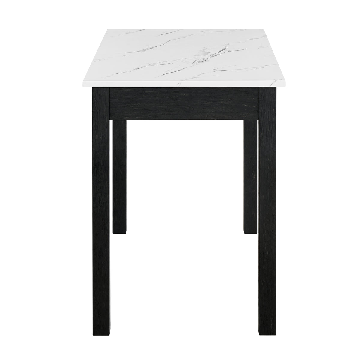 Rylee - Faux Marble Desk - Black / White