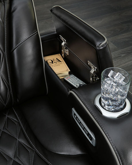 Boyington - Power Reclining Loveseat With Console/Adj Hdrst by Signature Design by Ashley® | Bel Furniture