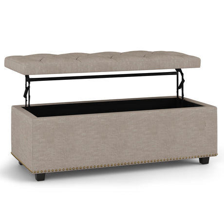 Hamilton - Upholstered Lift Top Rectangular Storage Ottoman - view 7
