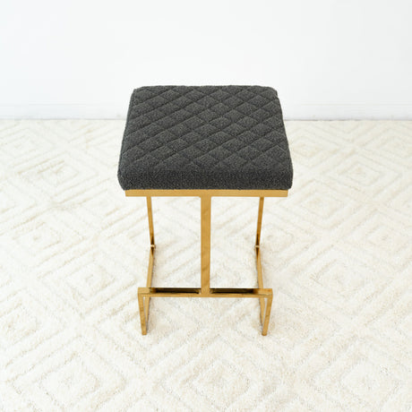 Joel - Mid Century Modern Luxury Upholstered Stool - view 5