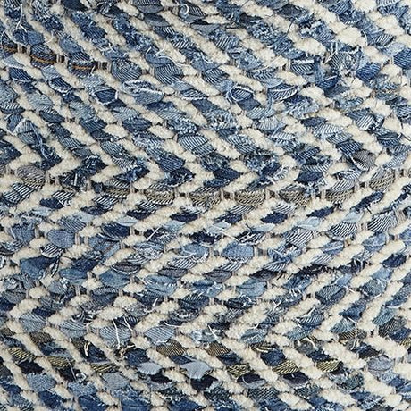 Chevron - Blue - Pouf by Signature Design by Ashley® | Bel Furniture