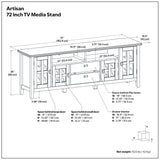 Artisan - TV Media Stand - Tobacco Brown