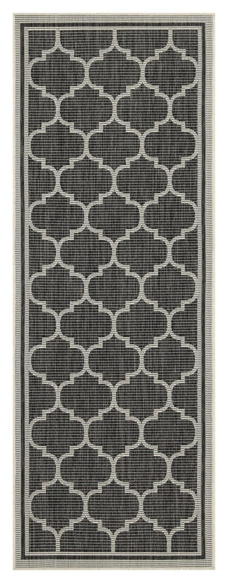 Sunshine - 5'3" X 7'3" Indoor & Outdoor Area Rug Polypropylene - Anthracite