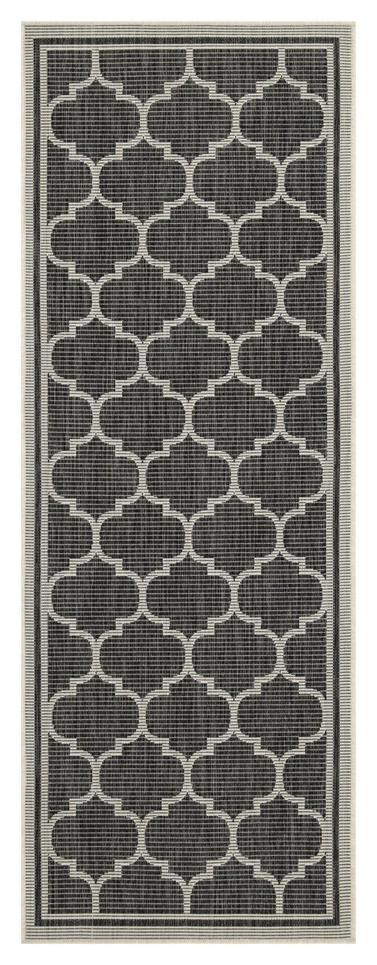 Sunshine - 2'7" X 7'3" Polypropylene Indoor / Outdoor Area Rug Dark Gray by Icona Home Decor | Bel Furniture