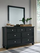 Lanolee - Black - Dresser And Mirror by Signature Design by Ashley® | Bel Furniture