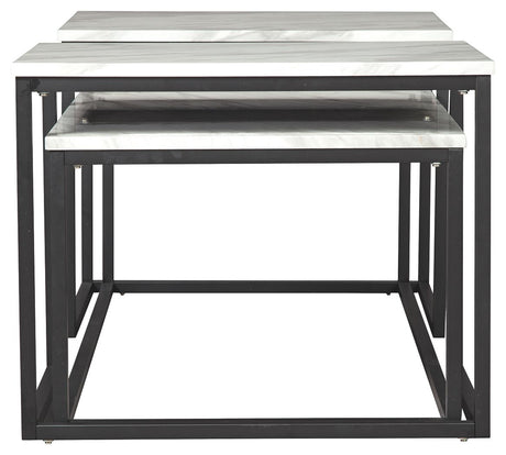 Donnesta - Gray / Black - Occasional Table Set (Set of 3) by Signature Design by Ashley® | Bel Furniture