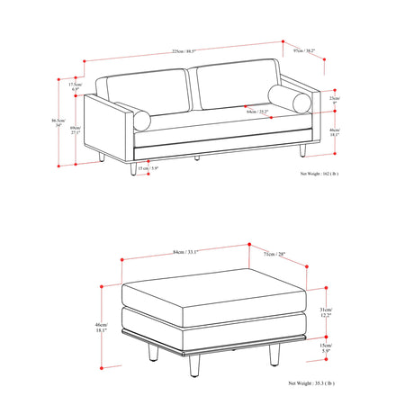 Morrison - Sofa And Ottoman Set - view 29