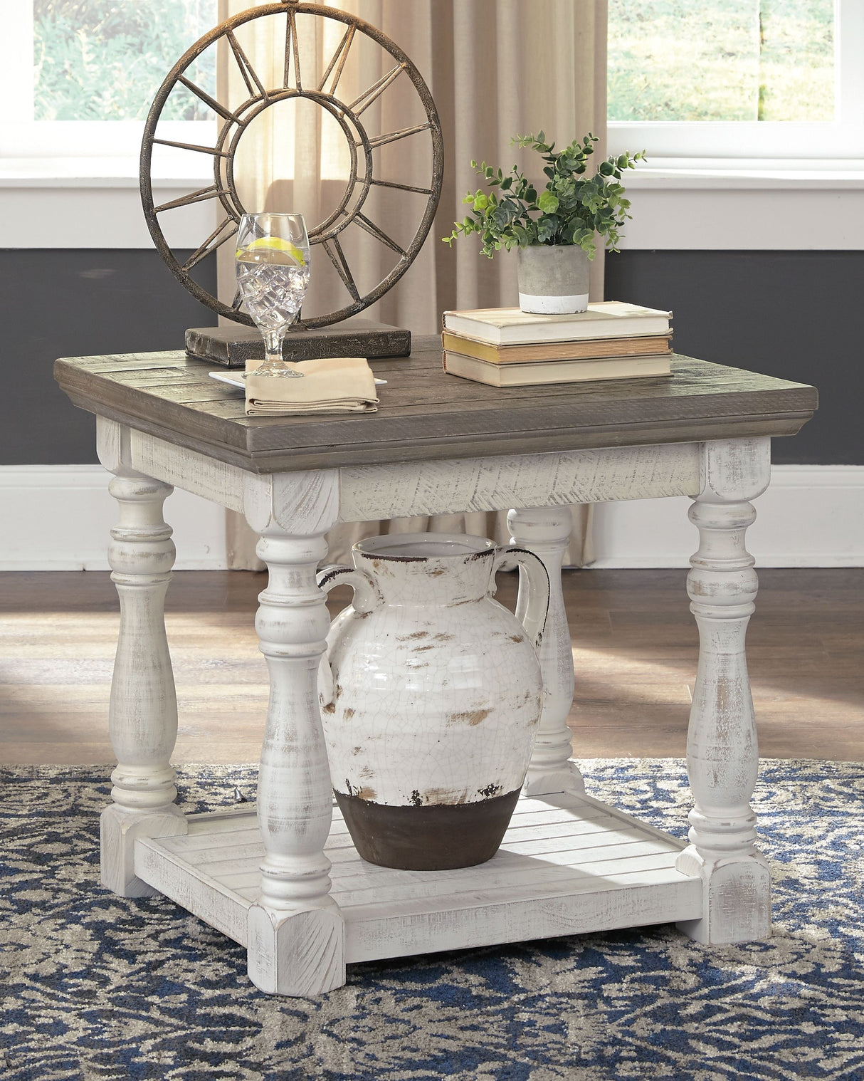 Havalance - Gray / White - Rectangular End Table by Signature Design by Ashley® | Bel Furniture