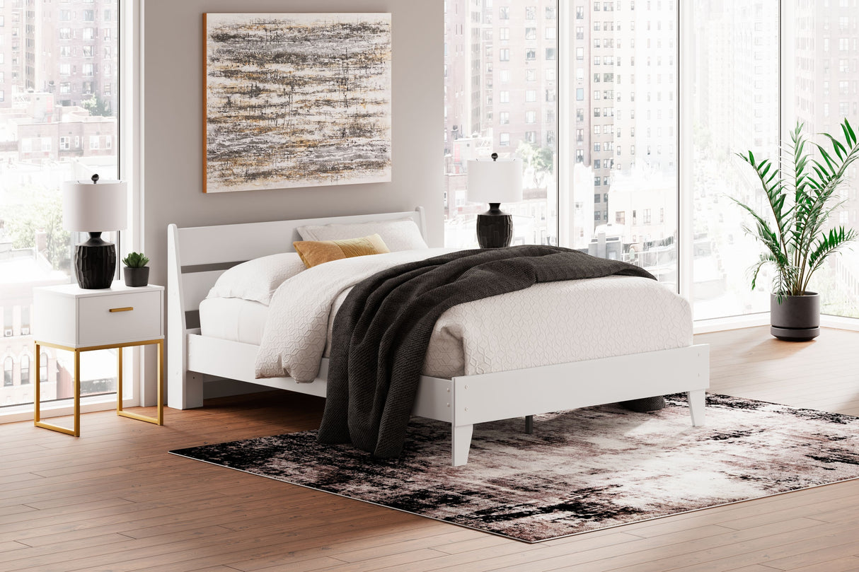 Socalle - Panel Platform Bed White Queen by Millennium® by Ashley | Bel Furniture