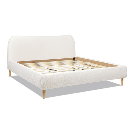 Roman - Curved Headboard Upholstered Platform Bed - view 18