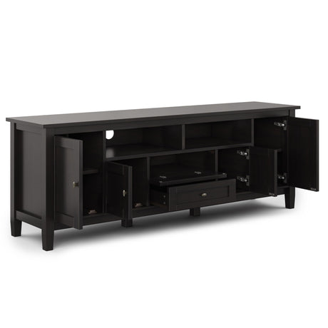 Warm Shaker - TV Media Stand - Hickory Brown by Simpli-Home | Bel Furniture