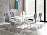 Brooklyn - 5 Piece Rectangular Dining Set - White High Gloss by CoasterEssence | Bel Furniture