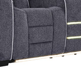 Austin - Console Reclining Loveseat With Storage Arms - Gray