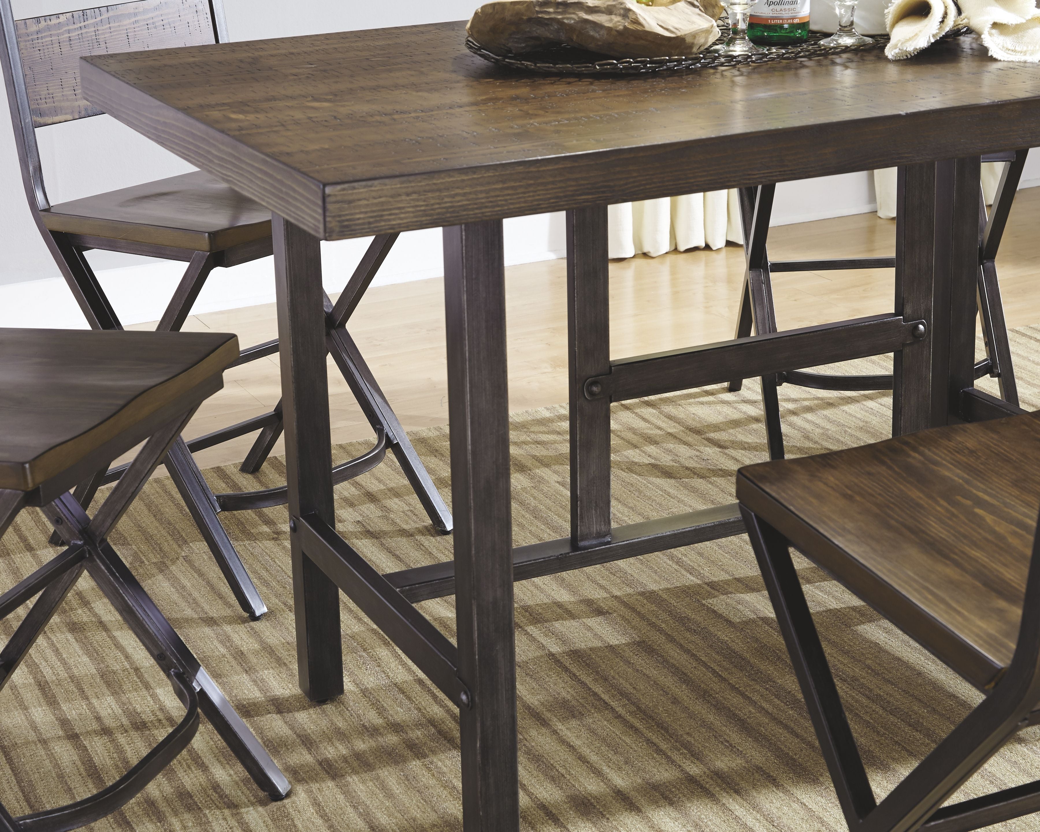 Kavara - Medium Brown - Rectangular Dining Room Counter Table