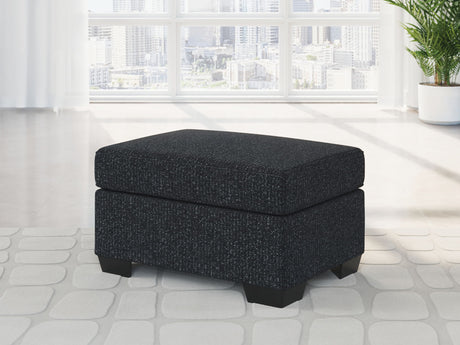 Jasmine Peaks - Ottoman - Coal - view 3