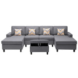 Nolan - Fabric 5 Piece Sectional Sofa With Interchangeable Legs