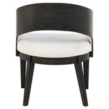 Leandro - Upholstered Dining Arm Chair (Set of 2) - Burnished Black / Cream