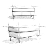 Ava - Versatile Mid Century Ottoman by Simpli-Home | Bel Furniture