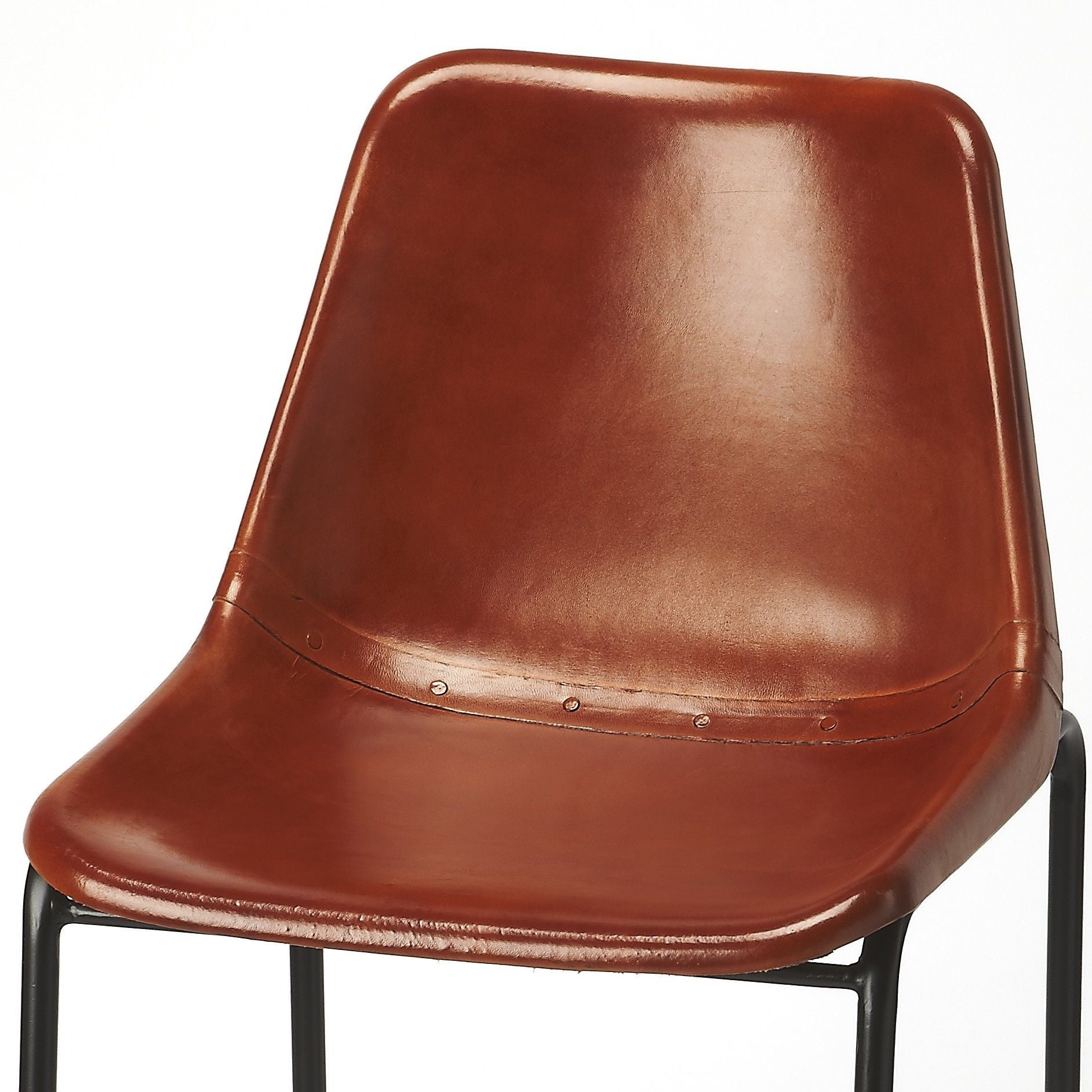 42" Iron Bar Chair - Brown / Black