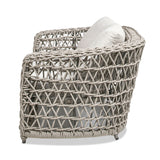 Everly - Frame Barrel Deep Seating Patio Loveseat Sofa Axroma Olefin - Oat Beige by Jennifer Taylor Home | Bel Furniture