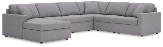 Modmax - Granite - Sectional Gray 6 Pc. Sectional With Laf Corner Chaise by Signature Design by Ashley® | Bel Furniture