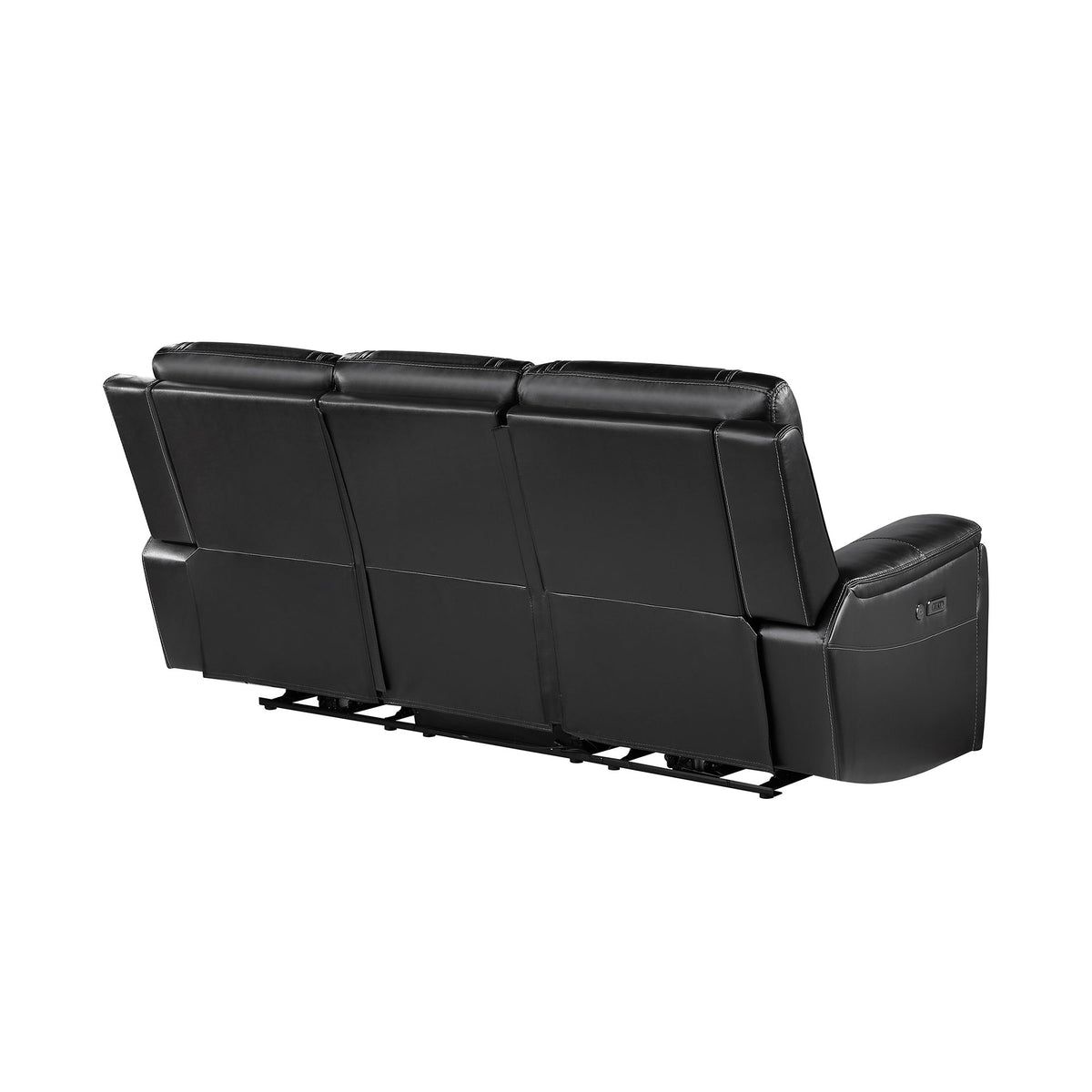 Gary - Power Reclining Sofa With Pillow Top Arms, Hidden Cup Holders - Black