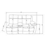 Blanche - Sectional Sofa With LED Lighting And Integrated Speaker - Gray