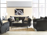 Darcy - Living Room Set Black 3 Pc. Sofa, Loveseat, Rocker Recliner by Signature Design by Ashley® | Bel Furniture